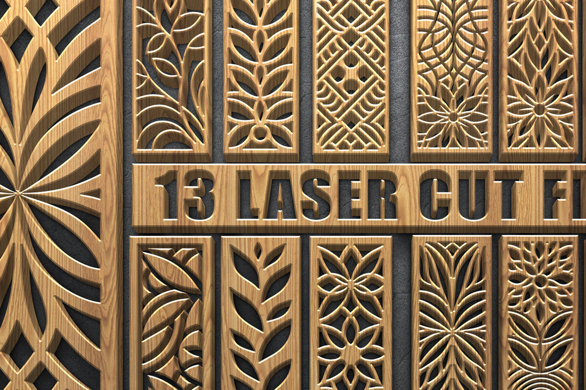 Intra απο ξύλο plywood 3mm-4mm πάχος Boho Floral γεωμετρικό πάνελ Δίασταση 3600x5400 cm INTRAFABR-122882913