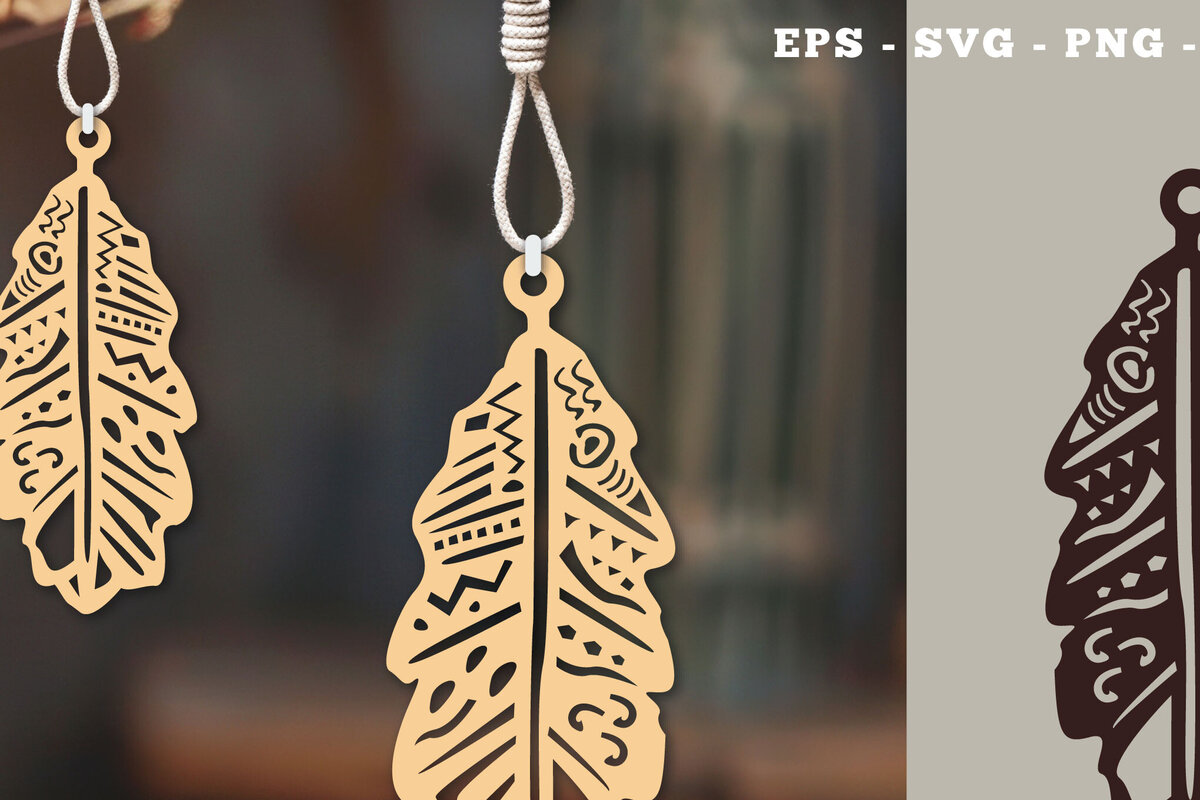 Σετ των 3 Intra απο ξύλο plywood 3mm-4mm πάχος Στολίδι Boho Leaves Cut  2 Δίασταση 8x8 cm INTRAFABR-112014214