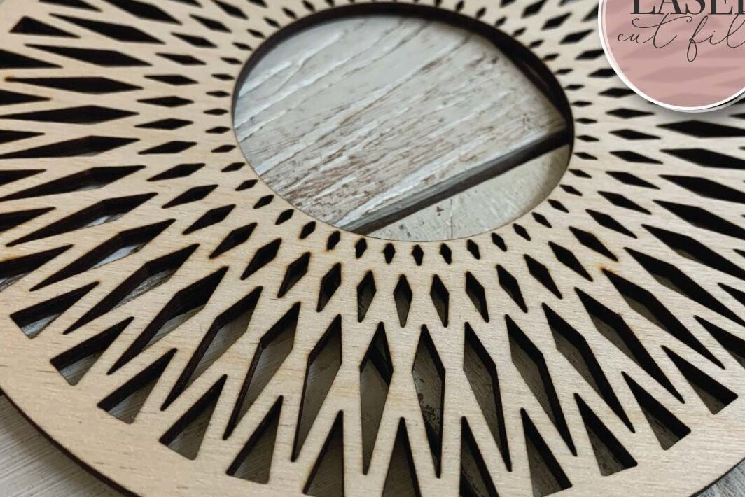 Intra απο ξύλο plywood 3mm-4mm πάχος Boho Mandala Δίασταση 30x30 cm INTRAFABR-70596948