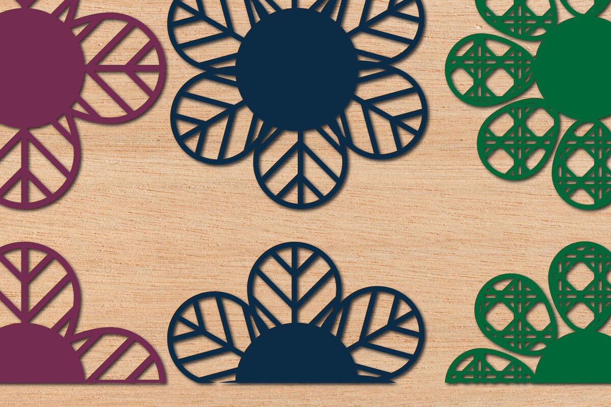 Σετ των 2 Intra απο ξύλο plywood 3mm-4mm πάχος Boho Name Sign , Rattan  Δίασταση 25x25 cm INTRAFABR-42923838