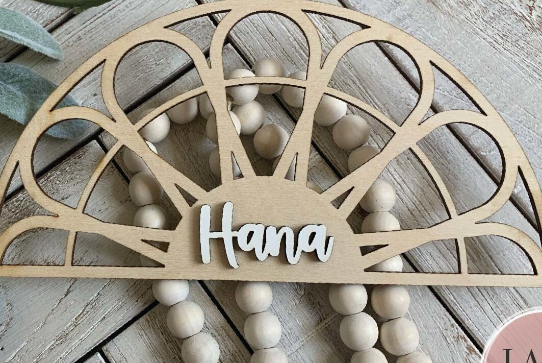 Σετ των 3 Intra απο ξύλο plywood 3mm-4mm πάχος Boho Name Δίασταση 8x8 cm INTRAFABR-70929494