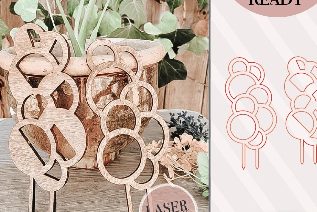 Σετ των 3 Intra απο ξύλο plywood 3mm-4mm πάχος Boho Plant Trellis Houseplant Stakes Δίασταση 4x4 cm INTRAFABR-72796980