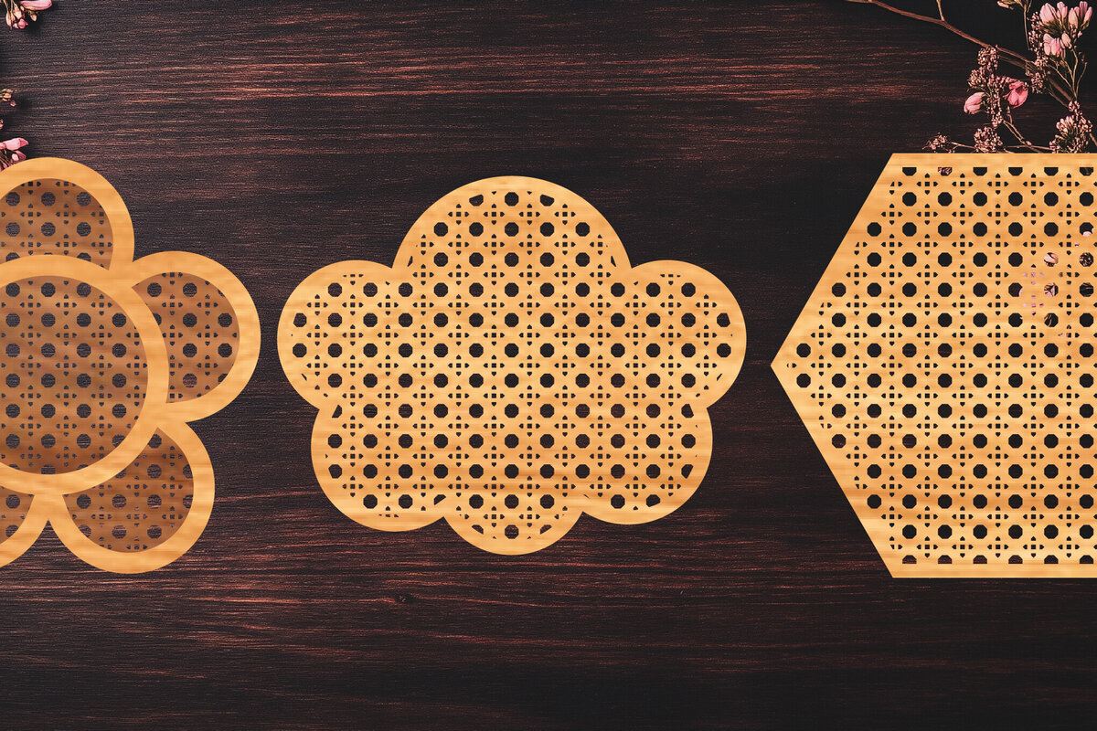 Intra απο ξύλο plywood 3mm-4mm πάχος Boho Rattan Signs Δίασταση 30x20 cm INTRAFABR-123333557