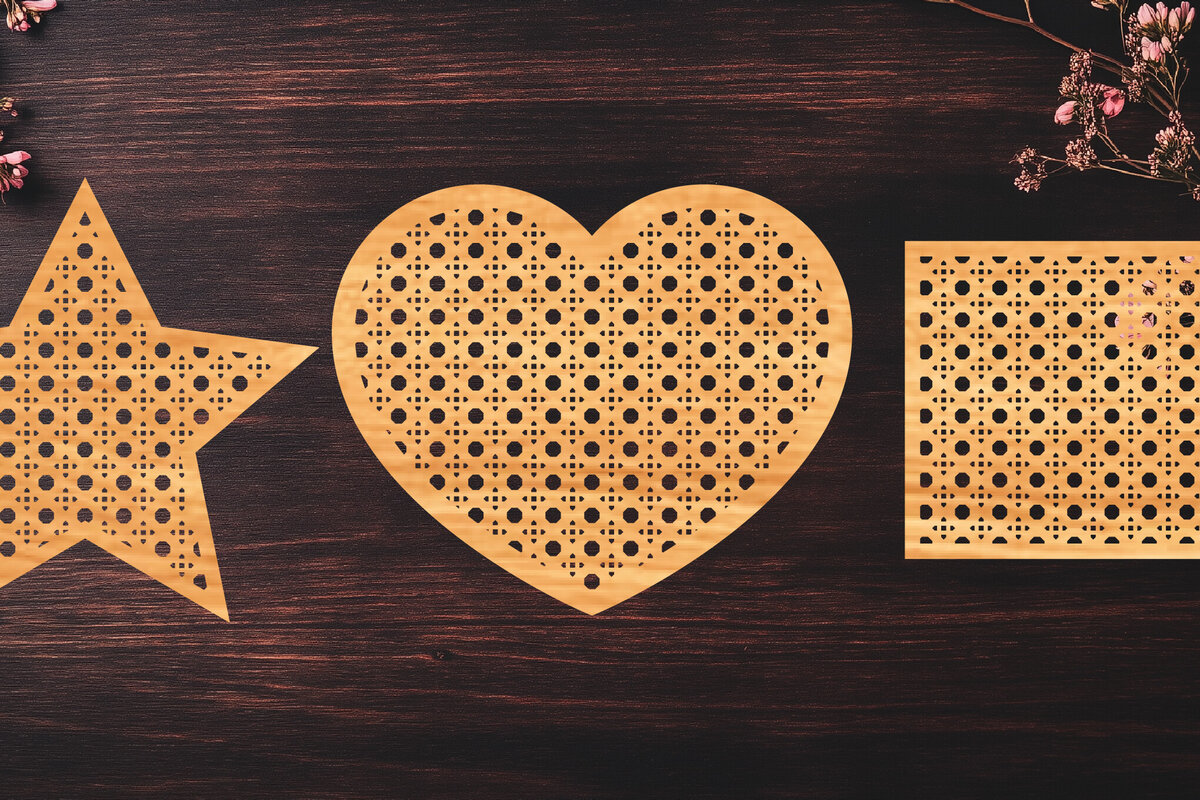 Intra απο ξύλο plywood 3mm-4mm πάχος Boho Rattan Signs Δίασταση 30x20 cm INTRAFABR-123333612