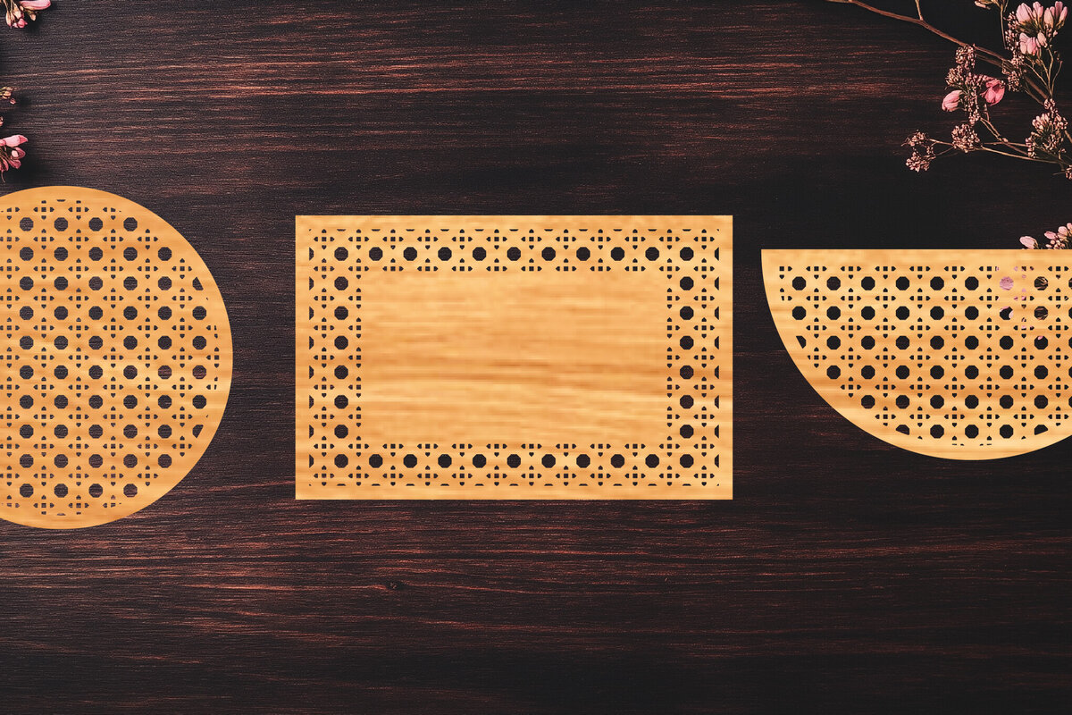 Intra απο ξύλο plywood 3mm-4mm πάχος Boho Rattan Signs Δίασταση 30x20 cm INTRAFABR-123333417