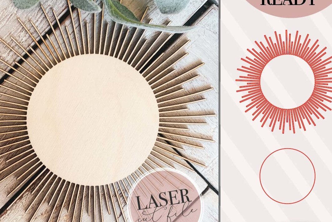 Intra απο ξύλο plywood 3mm-4mm πάχος Boho Sun Δίασταση 30x20 cm INTRAFABR-71444112