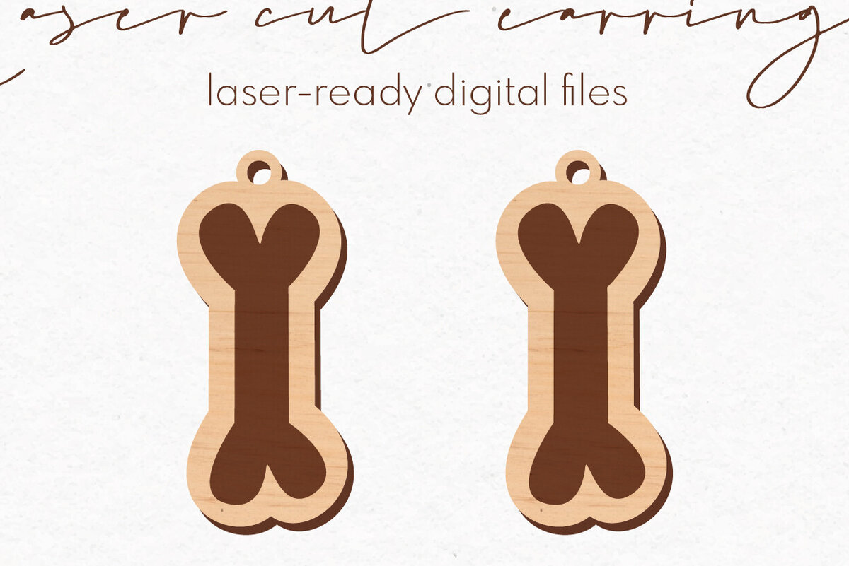 Σετ των 3 Intra απο ξύλο plywood 3mm-4mm πάχος Σκουλαρίκια οστών | κοπής με λέιζερ Δίασταση 3x3 cm INTRAFABR-79521251