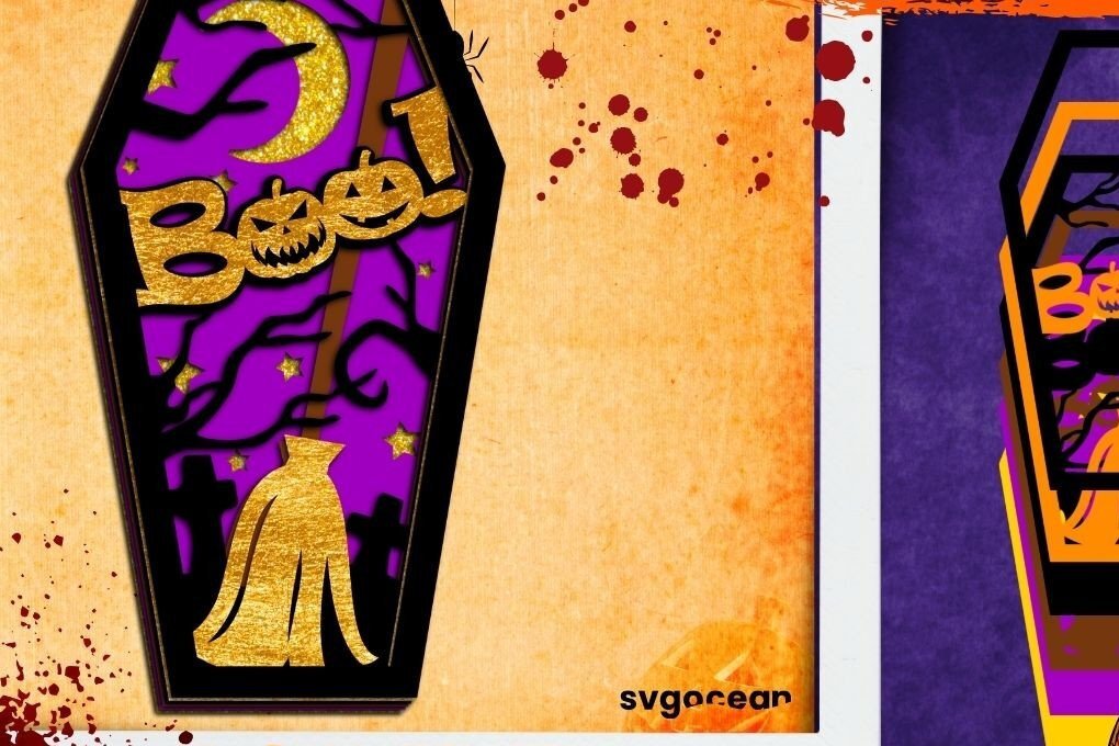 Intra απο ξύλο plywood 3mm-4mm πάχος Boo Coffin 3D Δίασταση 30x20 cm INTRAFABR-36604461