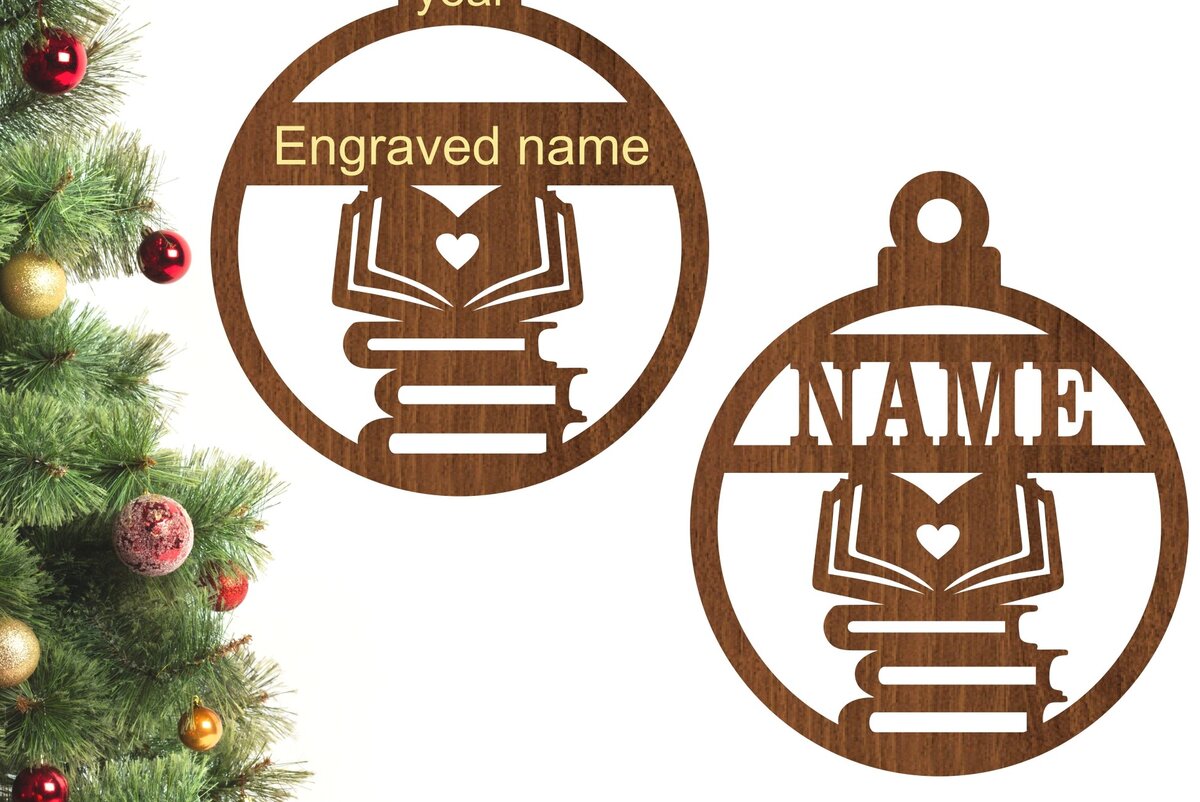 Σετ των 3 Intra απο ξύλο plywood 3mm-4mm πάχος Book Lovers Book Lovers Ornament Δίασταση 3x3 cm INTRAFABR-77138829