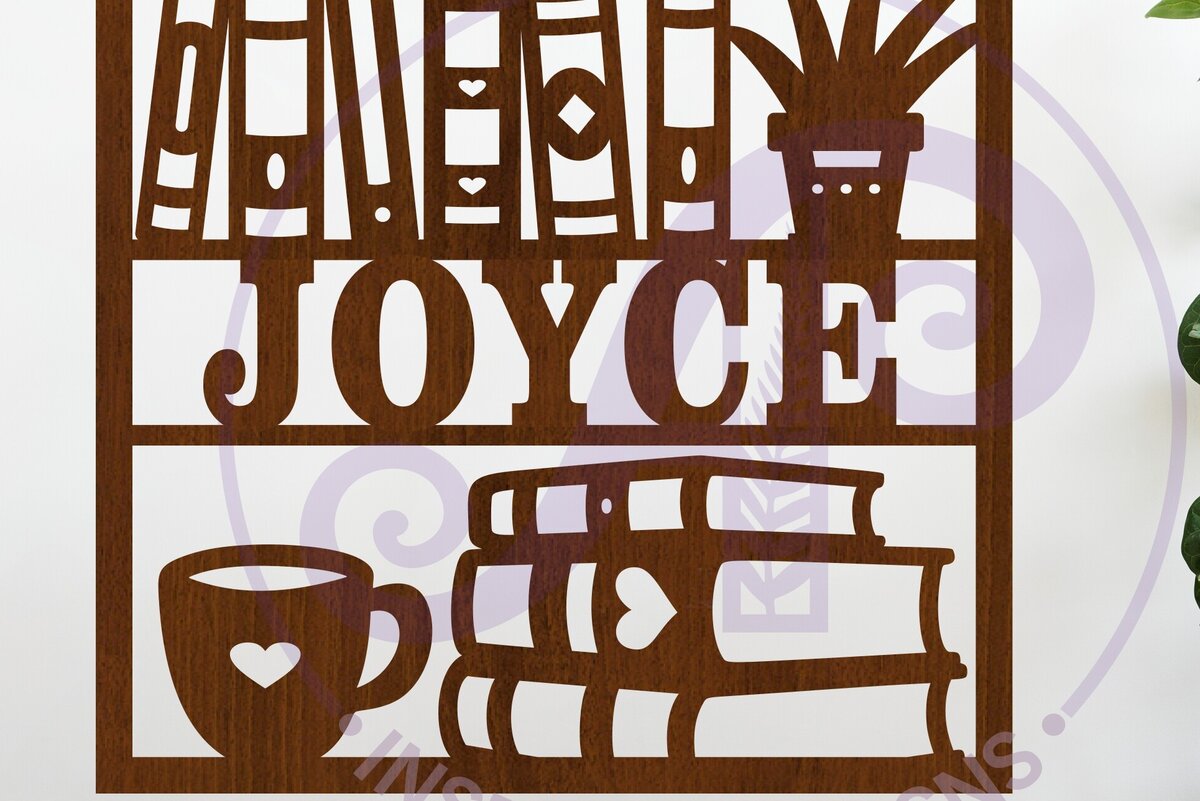 Σετ των 3 Intra απο ξύλο plywood 3mm-4mm πάχος Επιτοίχια πινακίδα με το όνομα Book Lovers Square Δίασταση 6x6 cm INTRAFABR-120054841