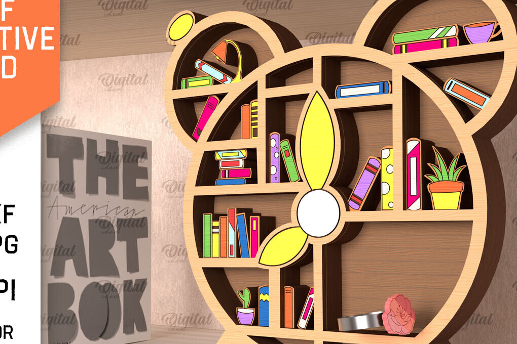 Intra απο ξύλο plywood 3mm-4mm πάχος Διακοσμητικό σταντ ράφι βιβλίου Δίασταση 30x20 cm INTRAFABR-98706213