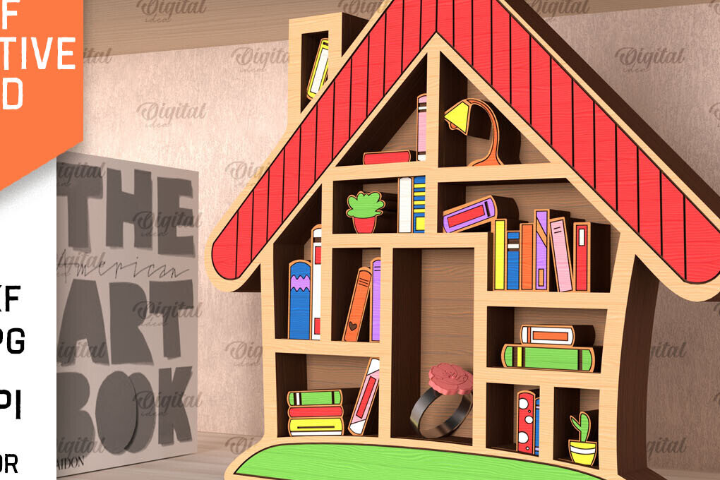 Intra απο ξύλο plywood 3mm-4mm πάχος Διακοσμητικό σταντ ράφι βιβλίου Δίασταση 30x20 cm INTRAFABR-98706166