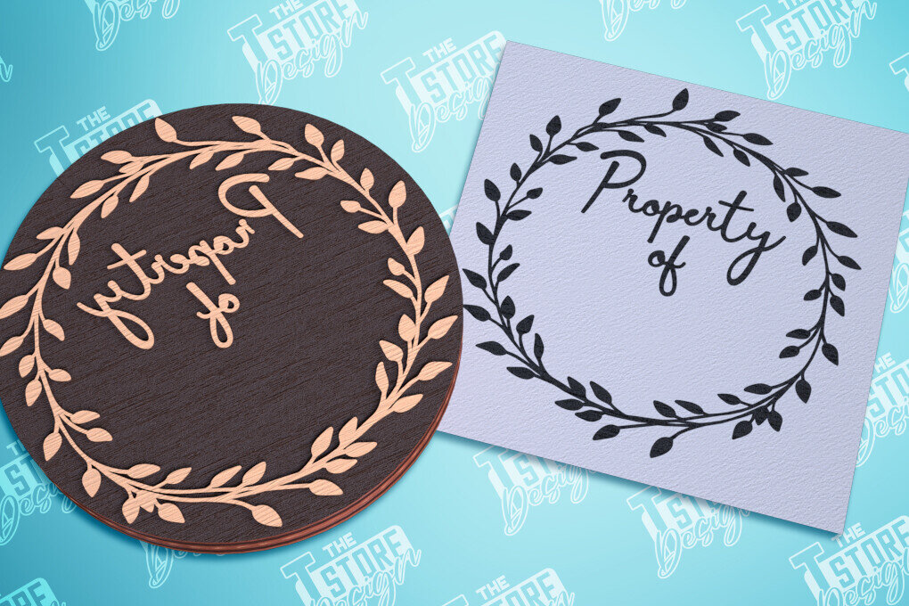 Σετ των 2 Intra απο ξύλο plywood 3mm-4mm πάχος Σφραγίδα βιβλίου | Ex Libris | Γραμματόσημο Δίασταση 15x15 cm INTRAFABR-99695049