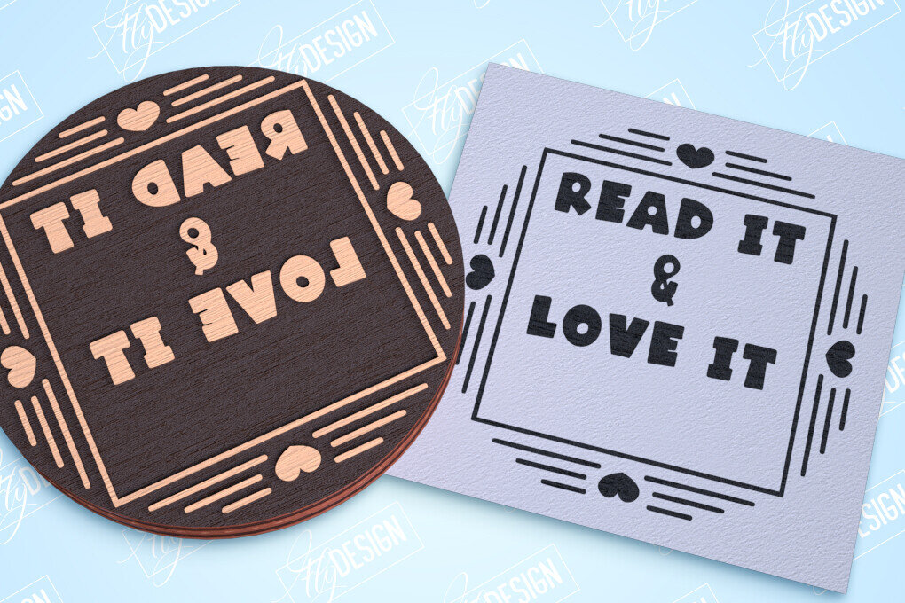 Σετ των 2 Intra απο ξύλο plywood 3mm-4mm πάχος Βιβλίο Σφραγίδα κοπής με λέιζερ | Γραμματόσημο Δίασταση 15x15 cm INTRAFABR-99064738