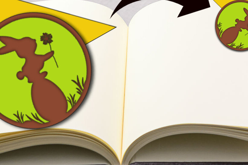 Σετ των 2 Intra απο ξύλο plywood 3mm-4mm πάχος Σελιδοδείκτης Πάσχα Δίασταση 10x20 cm INTRAFABR-24803294