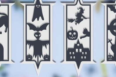 Σετ των 2 Intra απο ξύλο plywood 3mm-4mm πάχος Σελιδοδείκτης Αποκριάτικη Δίασταση 15x15 cm INTRAFABR-45096060