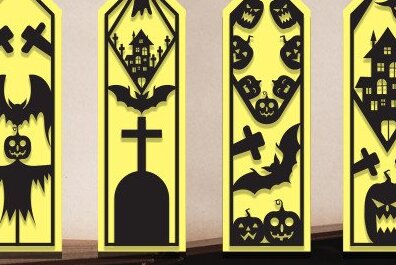 Σετ των 2 Intra απο ξύλο plywood 3mm-4mm πάχος Σελιδοδείκτης Αποκριάτικη Δίασταση 15x15 cm INTRAFABR-45096085