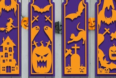 Σετ των 2 Intra απο ξύλο plywood 3mm-4mm πάχος Σελιδοδείκτης Αποκριάτικη Δίασταση 15x15 cm INTRAFABR-45096019