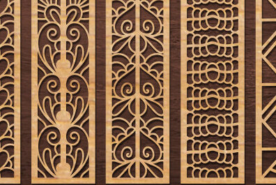 Σετ των 2 Intra απο ξύλο plywood 3mm-4mm πάχος Σελιδοδείκτης Design Δίασταση 40x40 cm INTRAFABR-67976077