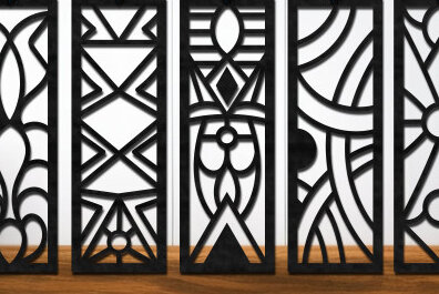 Intra απο ξύλο plywood 3mm-4mm πάχος Σελιδοδείκτης Design Δίασταση 40x40 cm INTRAFABR-68136500