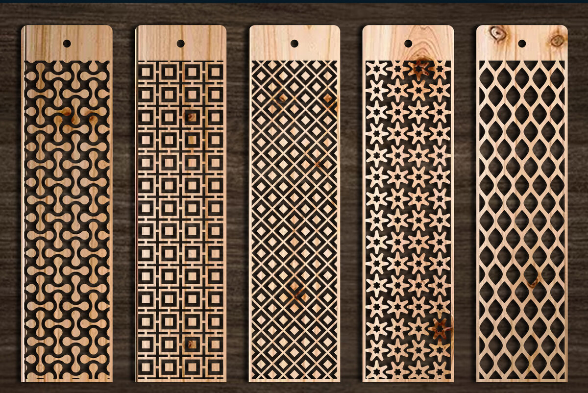 Σετ των 2 Intra απο ξύλο plywood 3mm-4mm πάχος Σελιδοδείκτης  Set Δίασταση 10x20 cm INTRAFABR-103890850