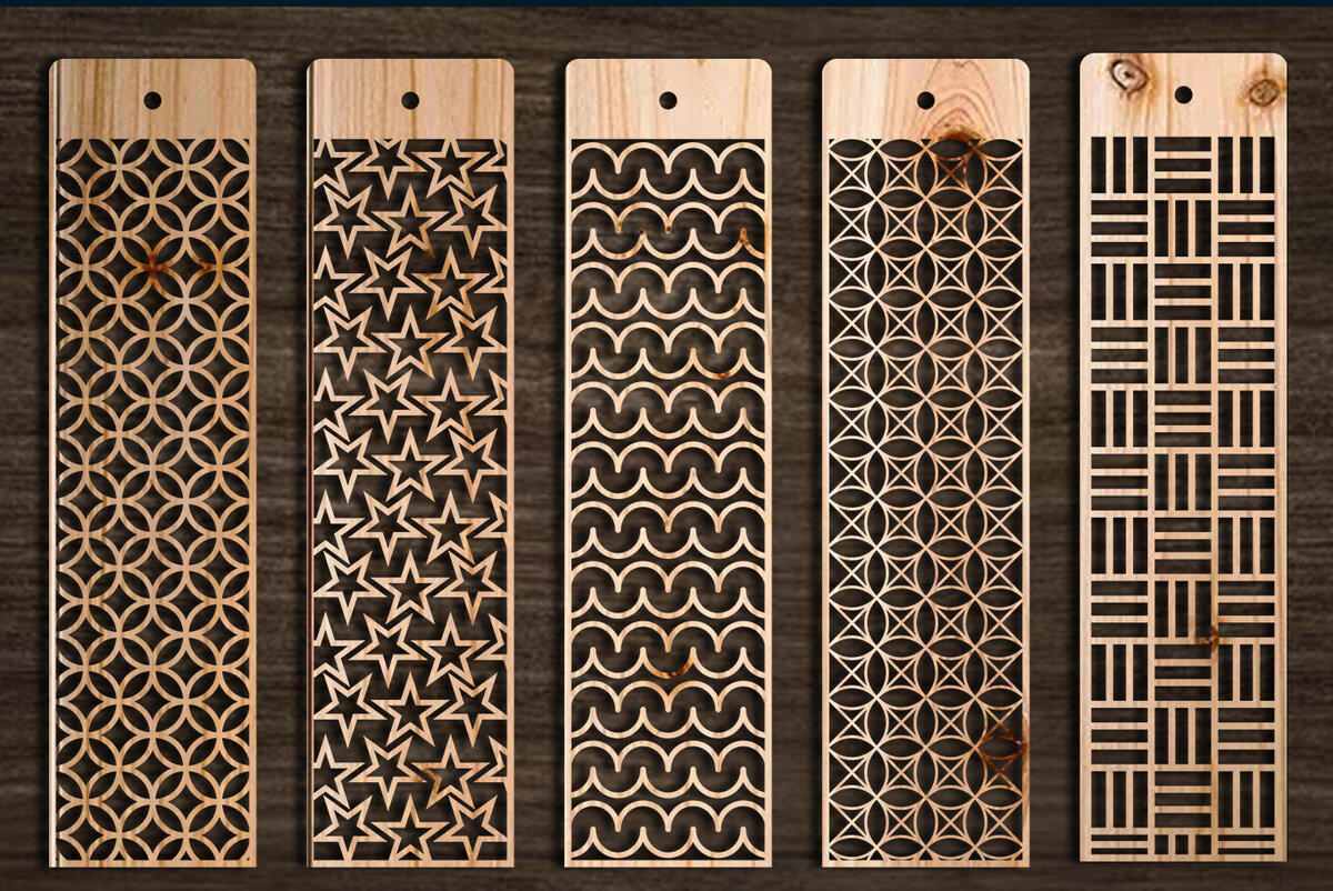 Σετ των 2 Intra απο ξύλο plywood 3mm-4mm πάχος Σελιδοδείκτης  Set Δίασταση 10x20 cm INTRAFABR-103891099