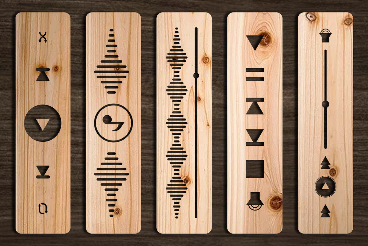 Σετ των 2 Intra απο ξύλο plywood 3mm-4mm πάχος Σελιδοδείκτης  Set Δίασταση 10x20 cm INTRAFABR-103821179