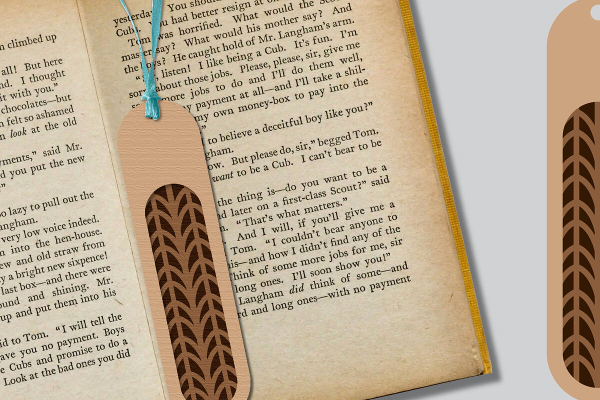 Σετ των 2 Intra απο ξύλο plywood 3mm-4mm πάχος Σελιδοδείκτης  -  Δίασταση 10x20 cm INTRAFABR-117823328