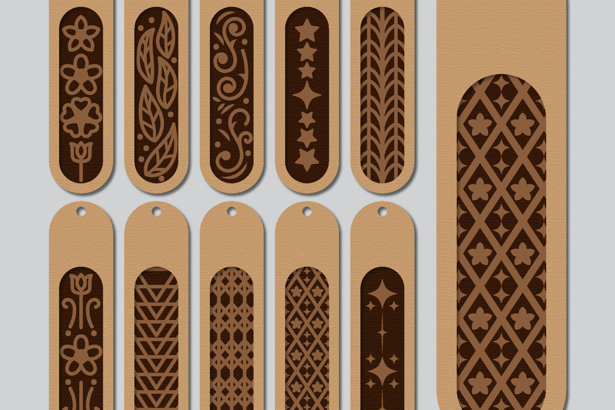 Σετ των 2 Intra απο ξύλο plywood 3mm-4mm πάχος Σελιδοδείκτης  -  Δίασταση 10x20 cm INTRAFABR-117823530