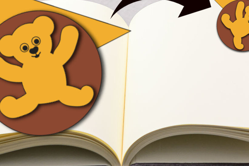 Σετ των 2 Intra απο ξύλο plywood 3mm-4mm πάχος Σελιδοδείκτης Teddy Bear Δίασταση 10x20 cm INTRAFABR-24799960