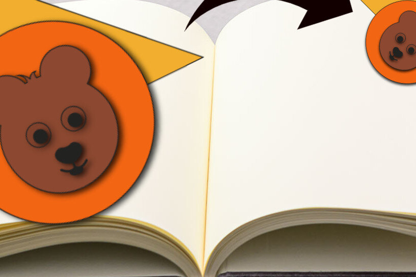 Σετ των 2 Intra απο ξύλο plywood 3mm-4mm πάχος Σελιδοδείκτης Teddy Bear Δίασταση 10x20 cm INTRAFABR-24799358