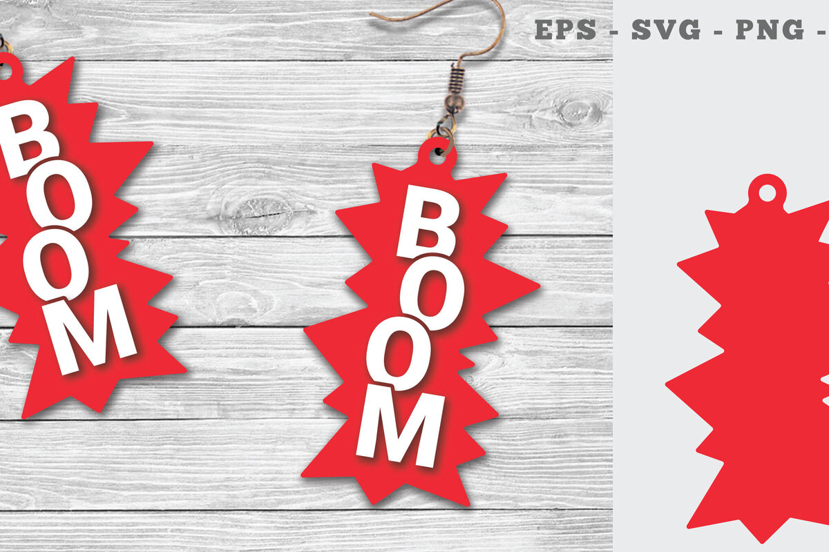 Σετ των 3 Intra απο ξύλο plywood 3mm-4mm πάχος Σκουλαρίκια Boom Δίασταση 3x3 cm INTRAFABR-112013711