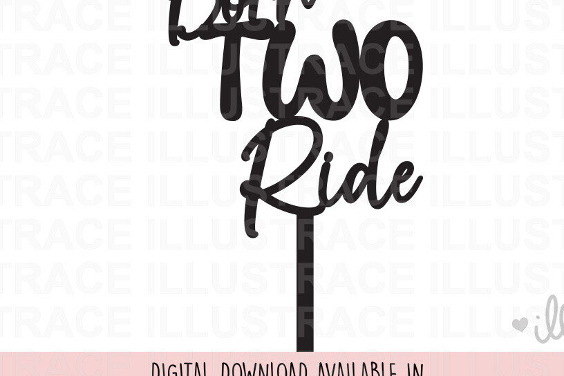 Σετ των 2 Intra απο ξύλο plywood 3mm-4mm πάχος Born Two Ride Cake Topper Δίασταση 15x15 cm INTRAFABR-86770208