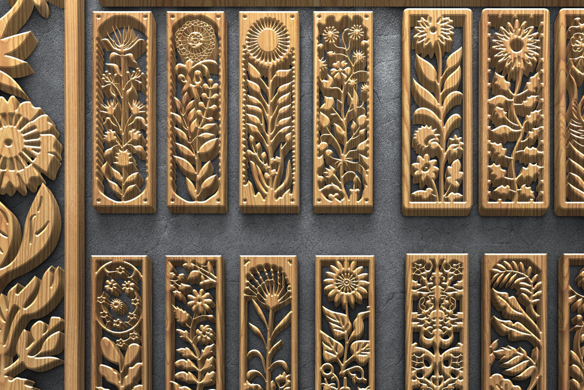 Intra απο ξύλο plywood 3mm-4mm πάχος Botanical Bloom  Panel Pack Δίασταση 3200x7200 cm INTRAFABR-124641478