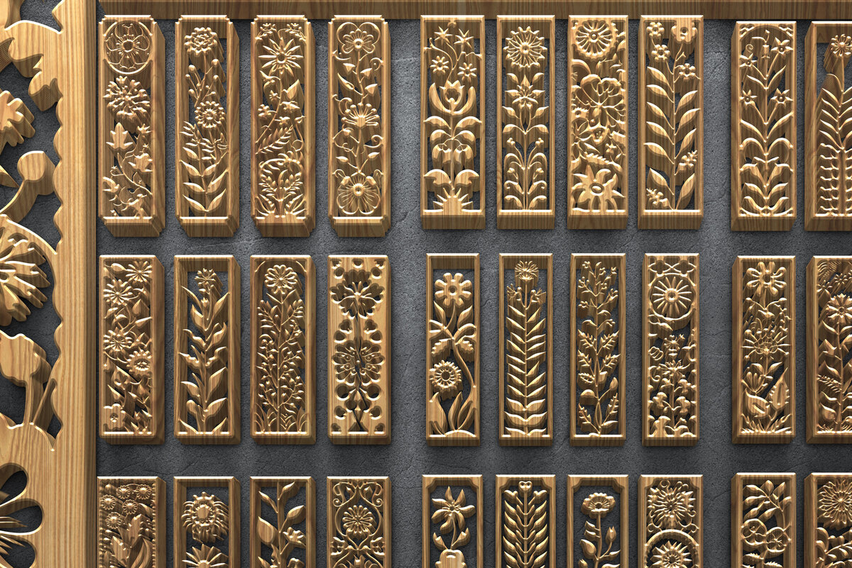 Intra απο ξύλο plywood 3mm-4mm πάχος Πάνελ  Botanical Floral Δίασταση 3200x7200 cm INTRAFABR-124922660