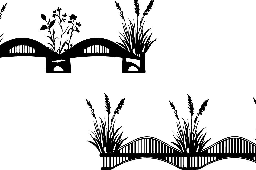 Σετ των 2 Intra απο ξύλο plywood 3mm-4mm πάχος Γέφυρα Βοτανικού Κήπου Δίασταση 15x15 cm INTRAFABR-112436722