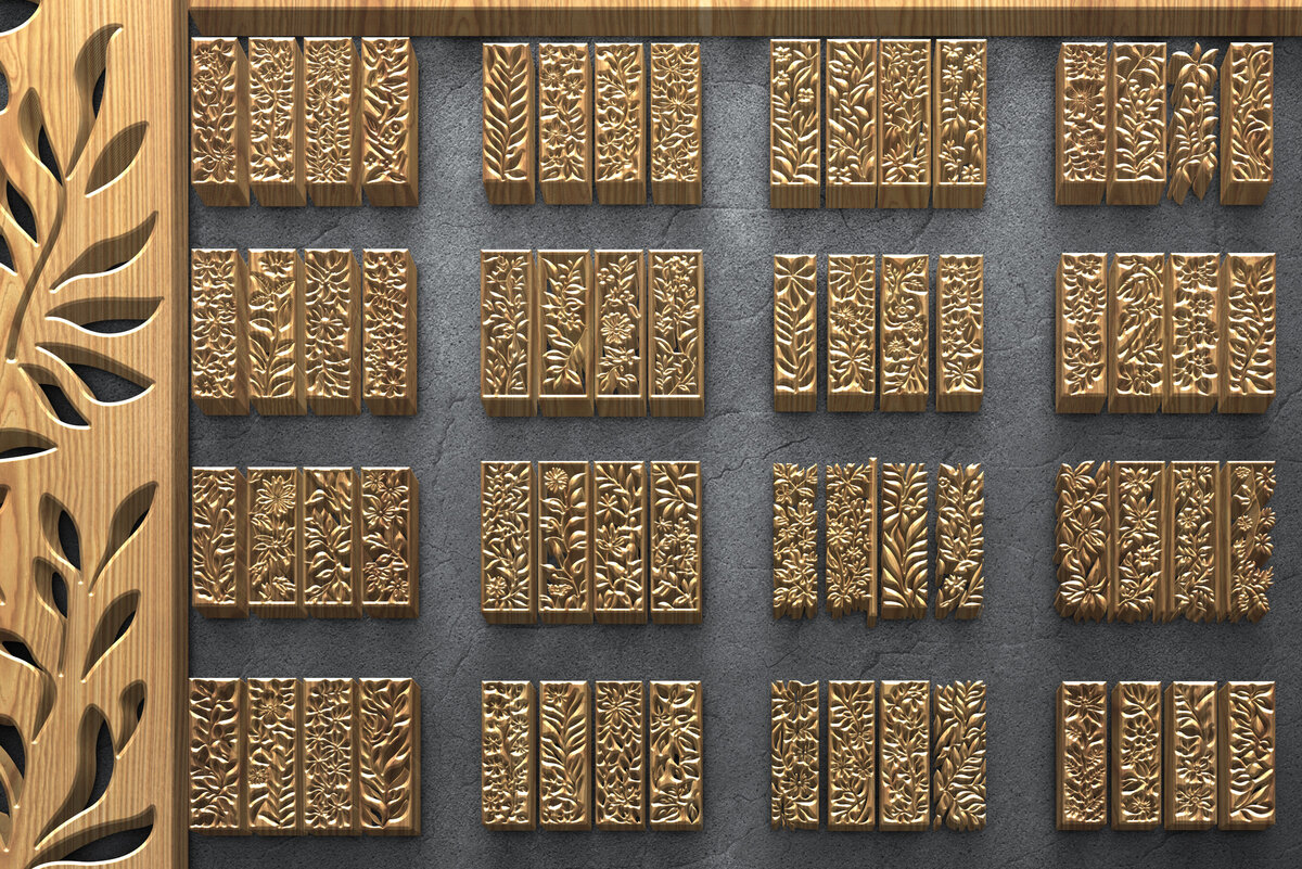 Intra απο ξύλο plywood 3mm-4mm πάχος Πακέτα βοτανικής κοπής με λέιζερ Δίασταση 3200x7200 cm INTRAFABR-125337181