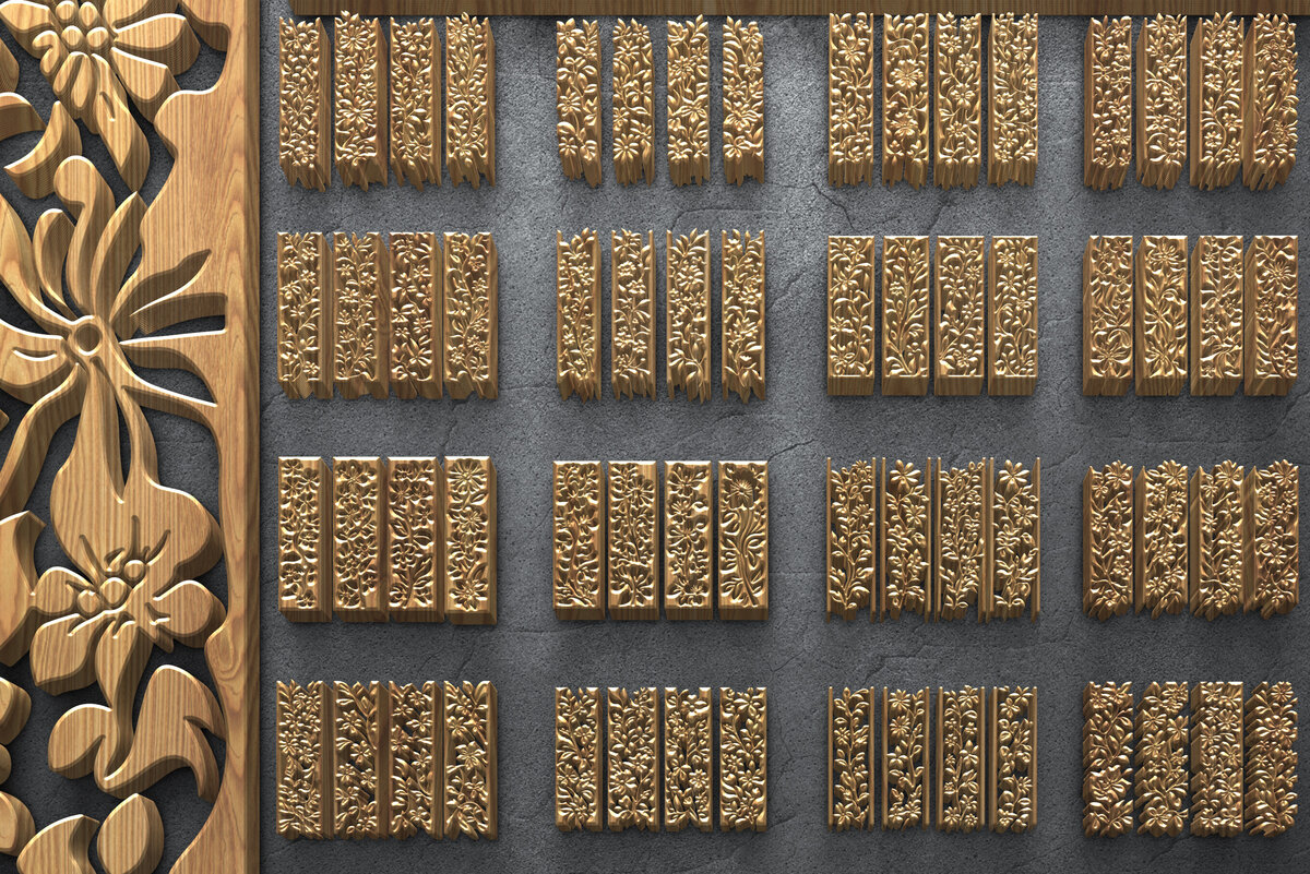 Intra απο ξύλο plywood 3mm-4mm πάχος πάνελ τοίχου Botanical Cut  Δίασταση 3200x7200 cm INTRAFABR-125108116