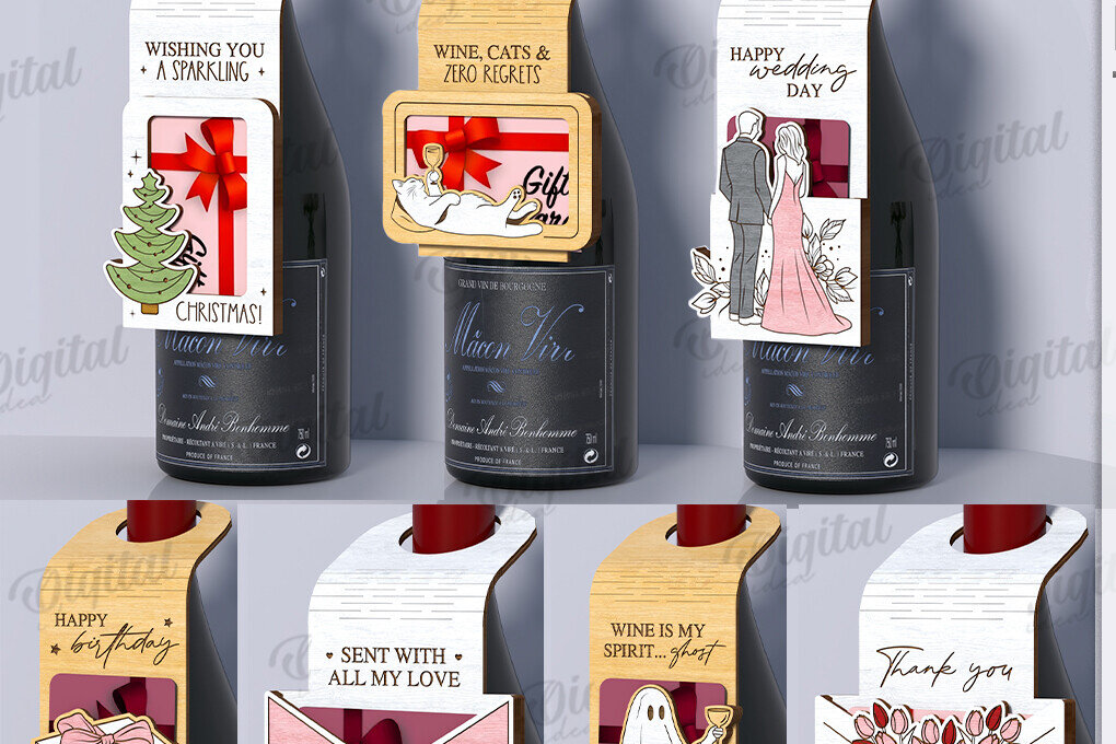 Intra απο ξύλο plywood 3mm-4mm πάχος ετικετών θήκης δωροκάρτας λαιμού μπουκαλιού Δίασταση 30x20 cm INTRAFABR-123025194