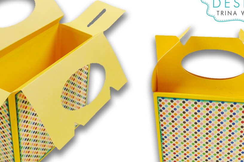 Σετ των 3 Intra απο ξύλο plywood 3mm-4mm πάχος Κουτί - Elaine Δίασταση 15x15 cm INTRAFABR-24535504