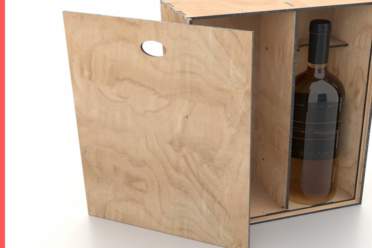 Intra απο ξύλο plywood 3mm-4mm πάχος Κουτί για κρασί με ράφι 3 mm Προσαρμοσμένη παραγγελία Δίασταση 15x15 cm INTRAFABR-113817918