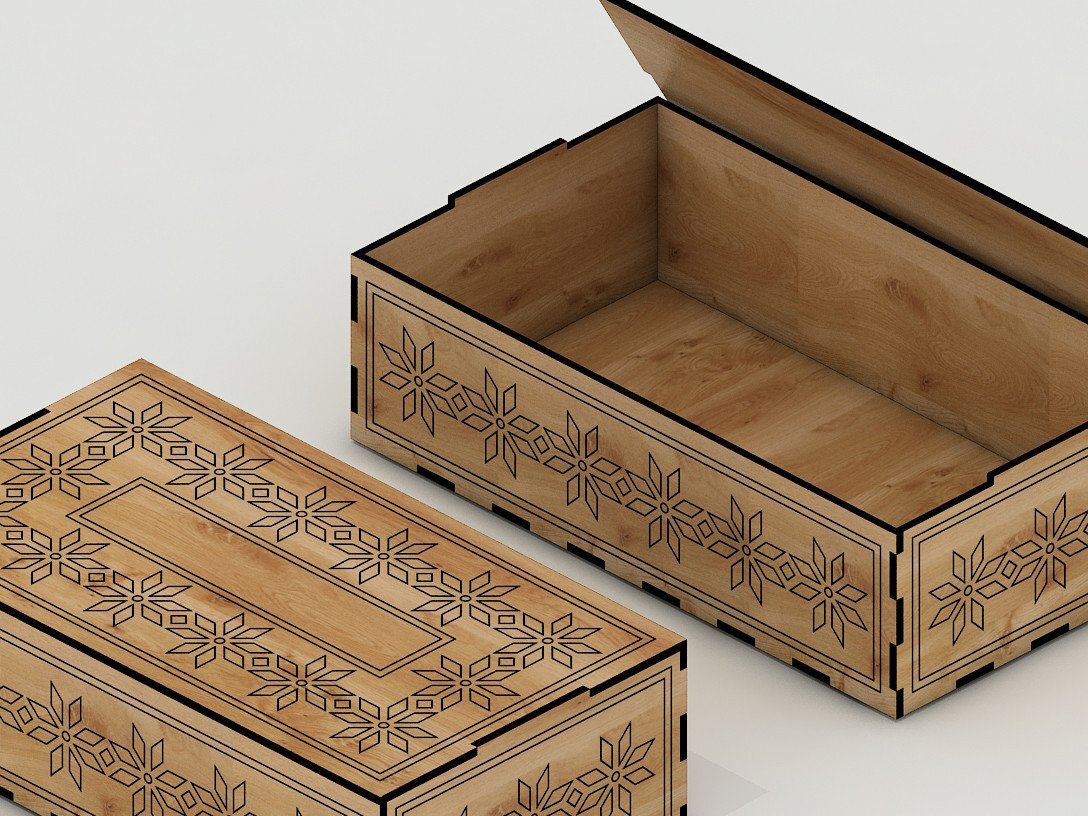 Intra απο ξύλο plywood 3mm-4mm πάχος Box  Διακοσμητικά κουτιά Δίασταση 30x20 cm INTRAFABR-40102436