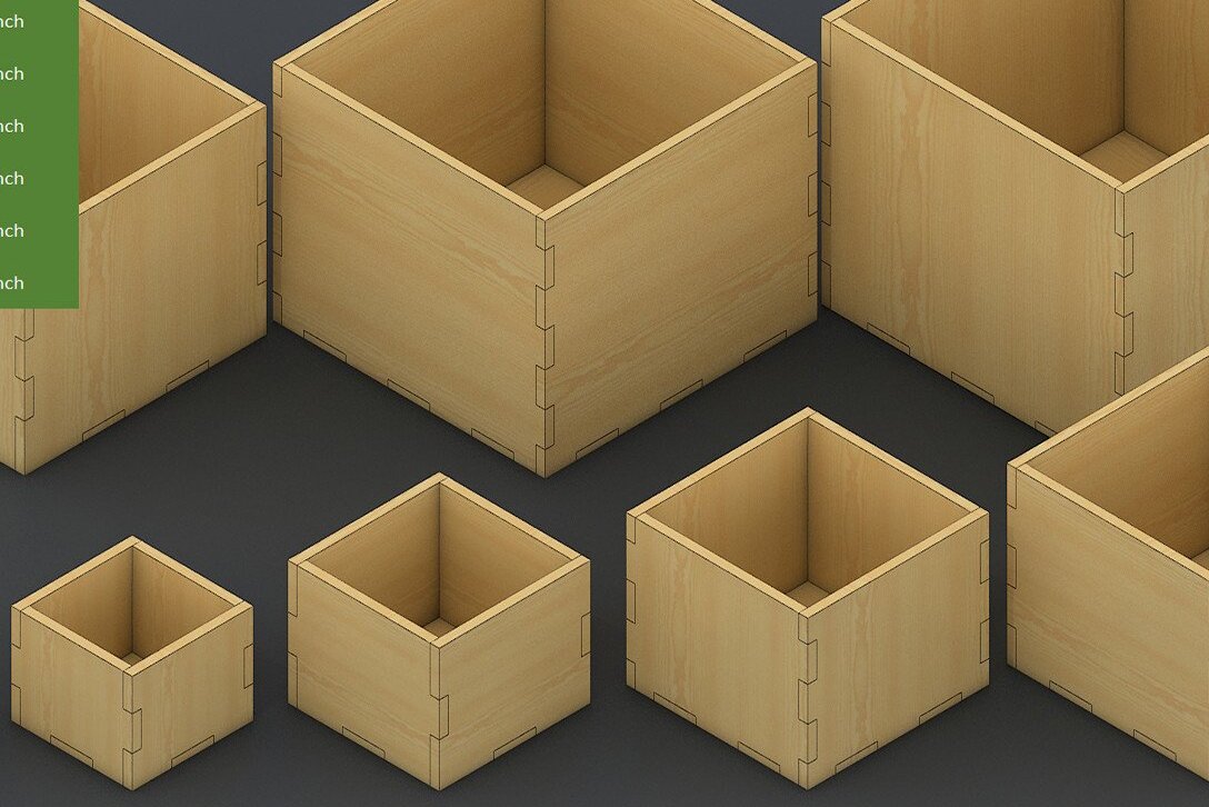 Σετ των 3 Intra απο ξύλο plywood 3mm-4mm πάχος Box  , , Ai 050 Δίασταση 15x15 cm INTRAFABR-34648248