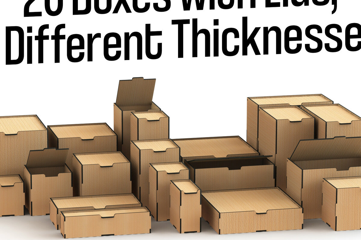 Σετ των 2 Intra απο ξύλο plywood 3mm-4mm πάχος κουτιού με καπάκια Δίασταση 15x15 cm INTRAFABR-79576887