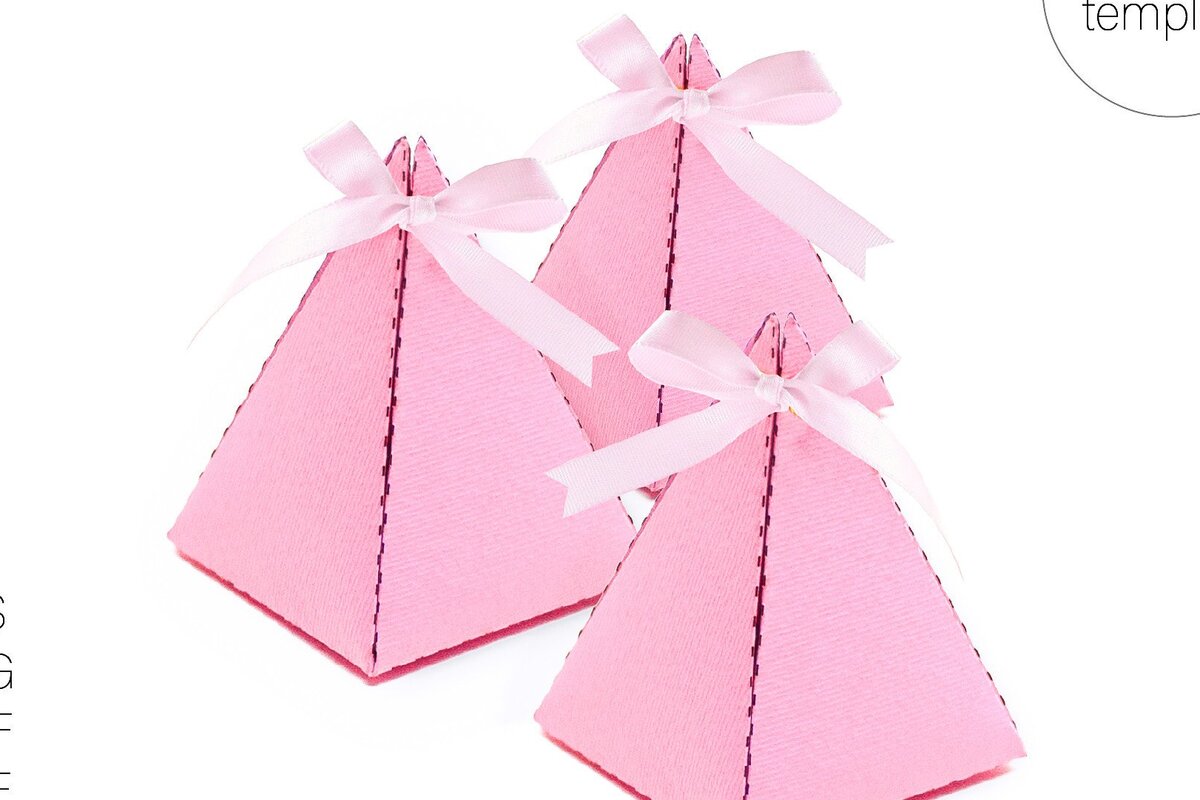 Σετ των 2 Intra απο ξύλο plywood 3mm-4mm πάχος Box Template Box Favor Box Pyramid Δίασταση 15x15 cm INTRAFABR-38040443