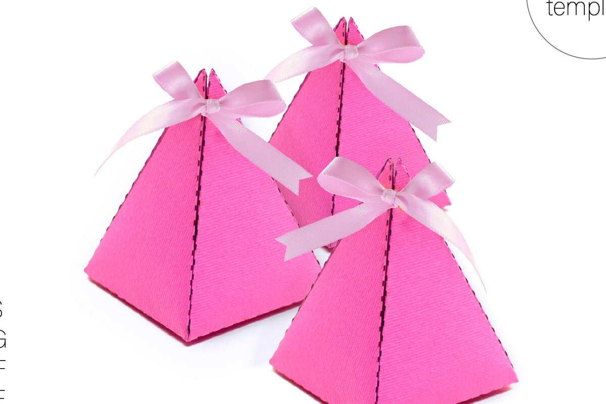 Σετ των 2 Intra απο ξύλο plywood 3mm-4mm πάχος Box Template Box Favor Box Pyramid Δίασταση 15x15 cm INTRAFABR-26066891