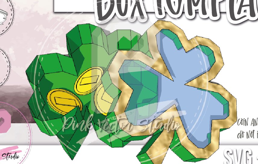 Σετ των 2 Intra απο ξύλο plywood 3mm-4mm πάχος Πρότυπο κουτιού: Τριφύλλι Δίασταση 15x15 cm INTRAFABR-26143930