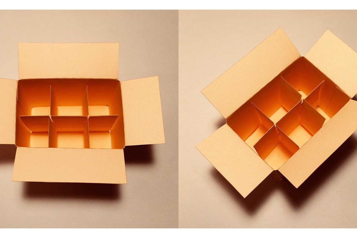 Σετ των 2 Intra απο ξύλο plywood 3mm-4mm πάχος Κουτί με θήκες Δίασταση 15x15 cm INTRAFABR-33099823