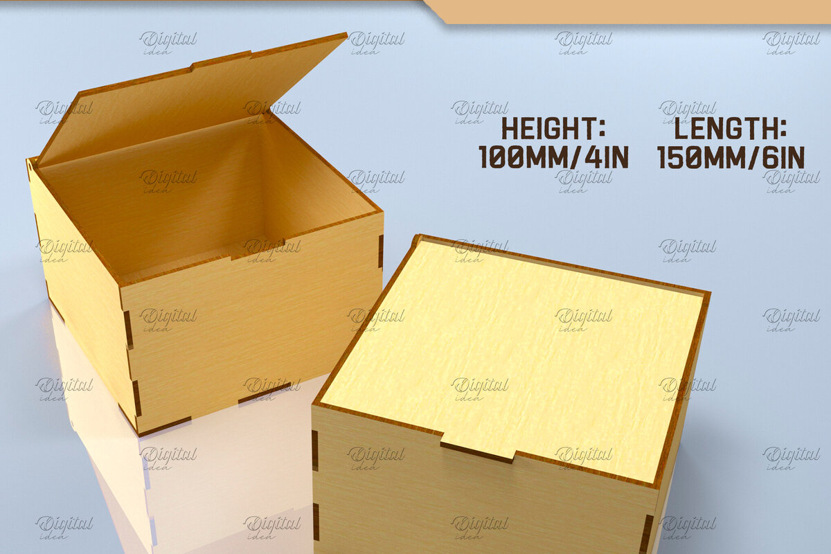 Intra απο ξύλο plywood 3mm-4mm πάχος Κουτί με αναποδογυρισμένο καπάκι. Τρισδιάστατη Δίασταση 30x20 cm INTRAFABR-83493464