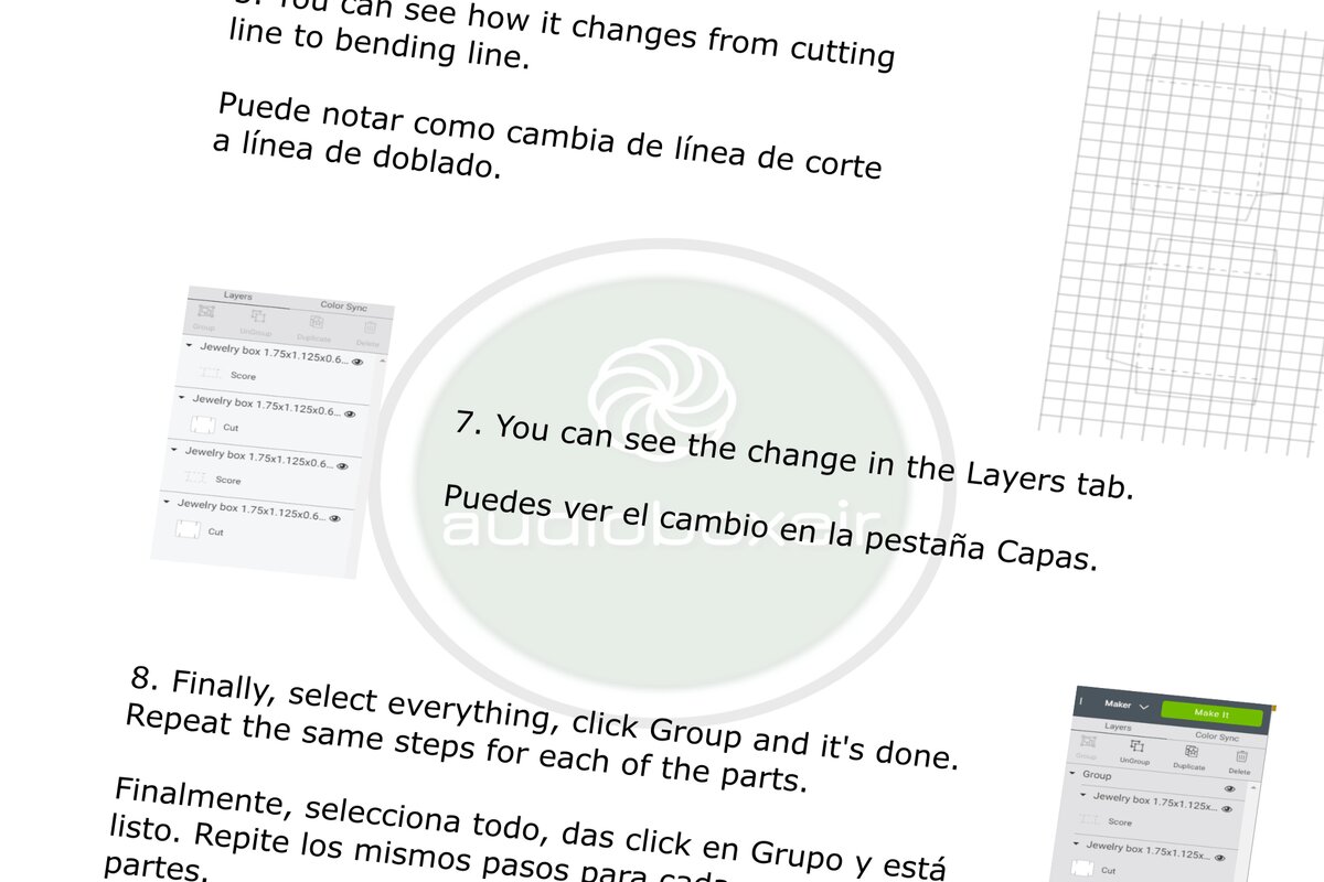 Σετ των 3 Intra απο ξύλο plywood 3mm-4mm πάχος Κουτί με πρότυπο καπάκι Δίασταση 8x8 cm INTRAFABR-32484457